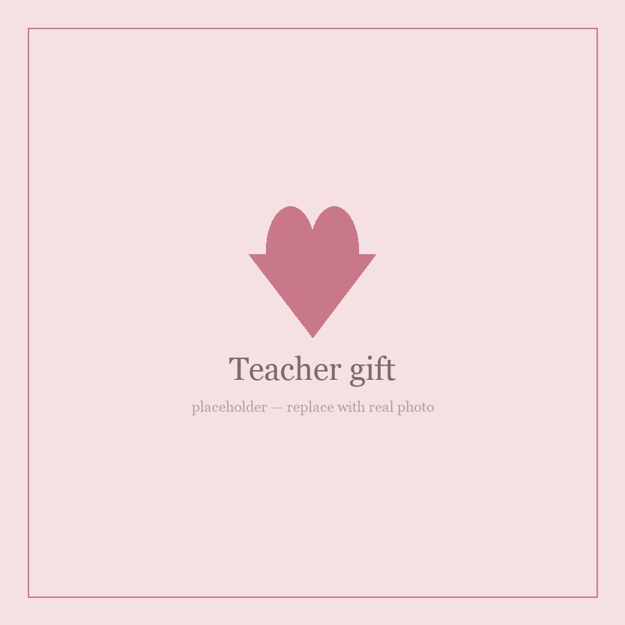 Sweatshirt embroidered with a teacher's name as an appreciation gift