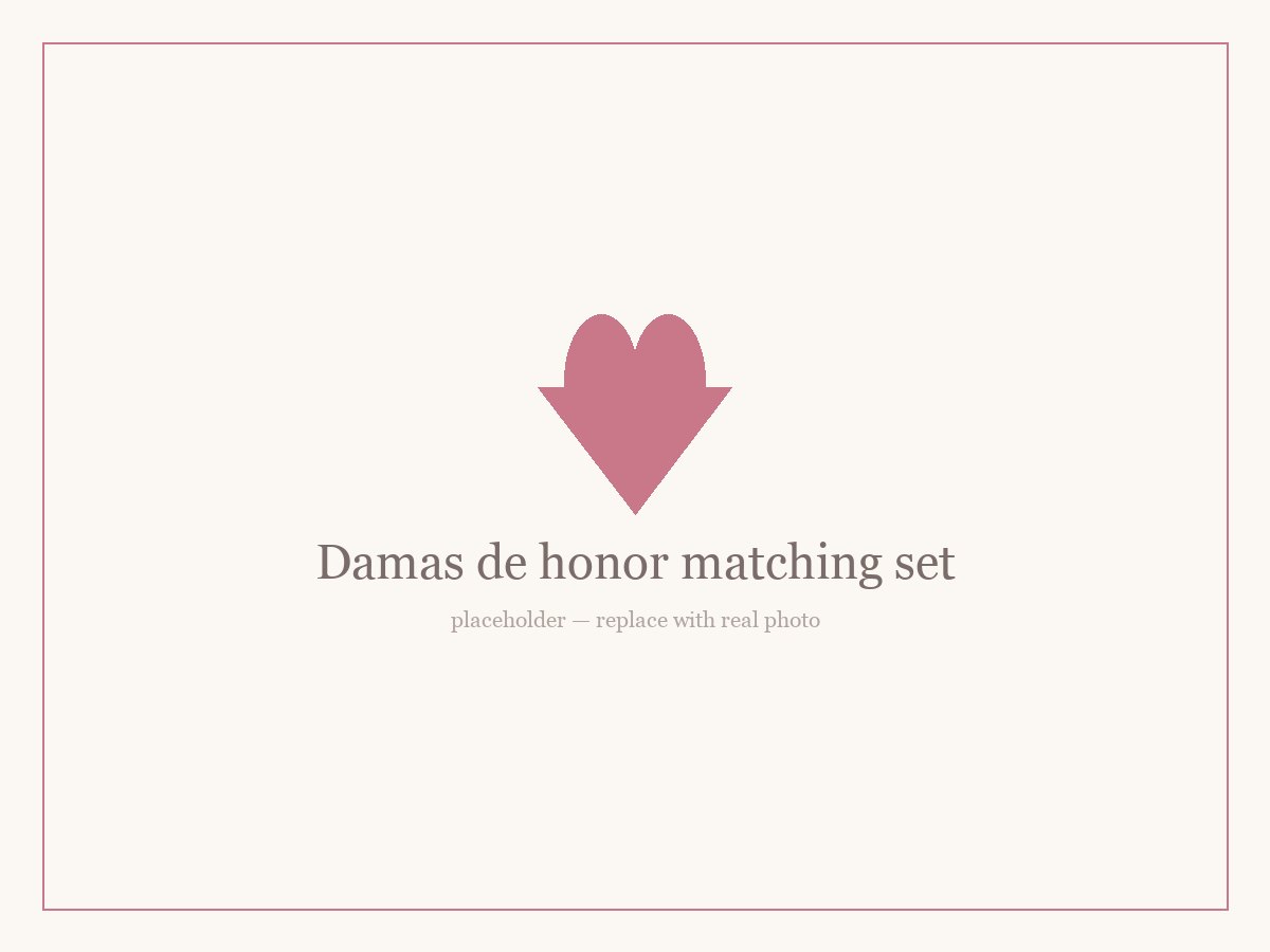 Matching embroidered pouches or tees for damas de honor in a quinceañera court