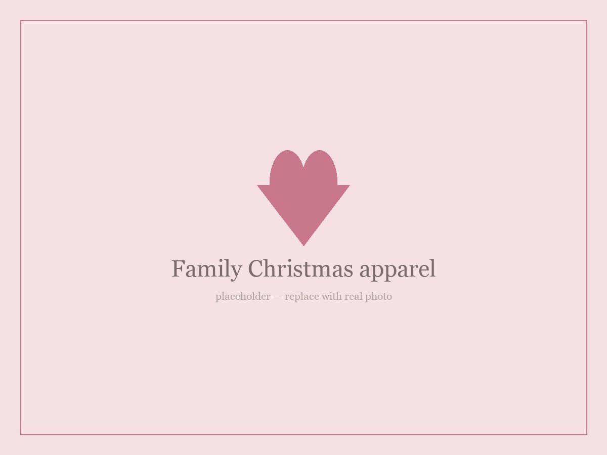 Matching family Christmas sweatshirts with each family member's name embroidered on them